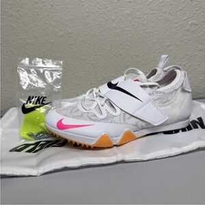 NWT Men’s‎ Nike Zoom Pole Vault Elite 3 White and Pink Athletic Shoes Sz 7.5